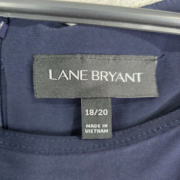 Womens Lane Bryant Sleeveless Navy Blue Dress Polyester Spandex Blend Size 18/20 - Picture 3 of 9